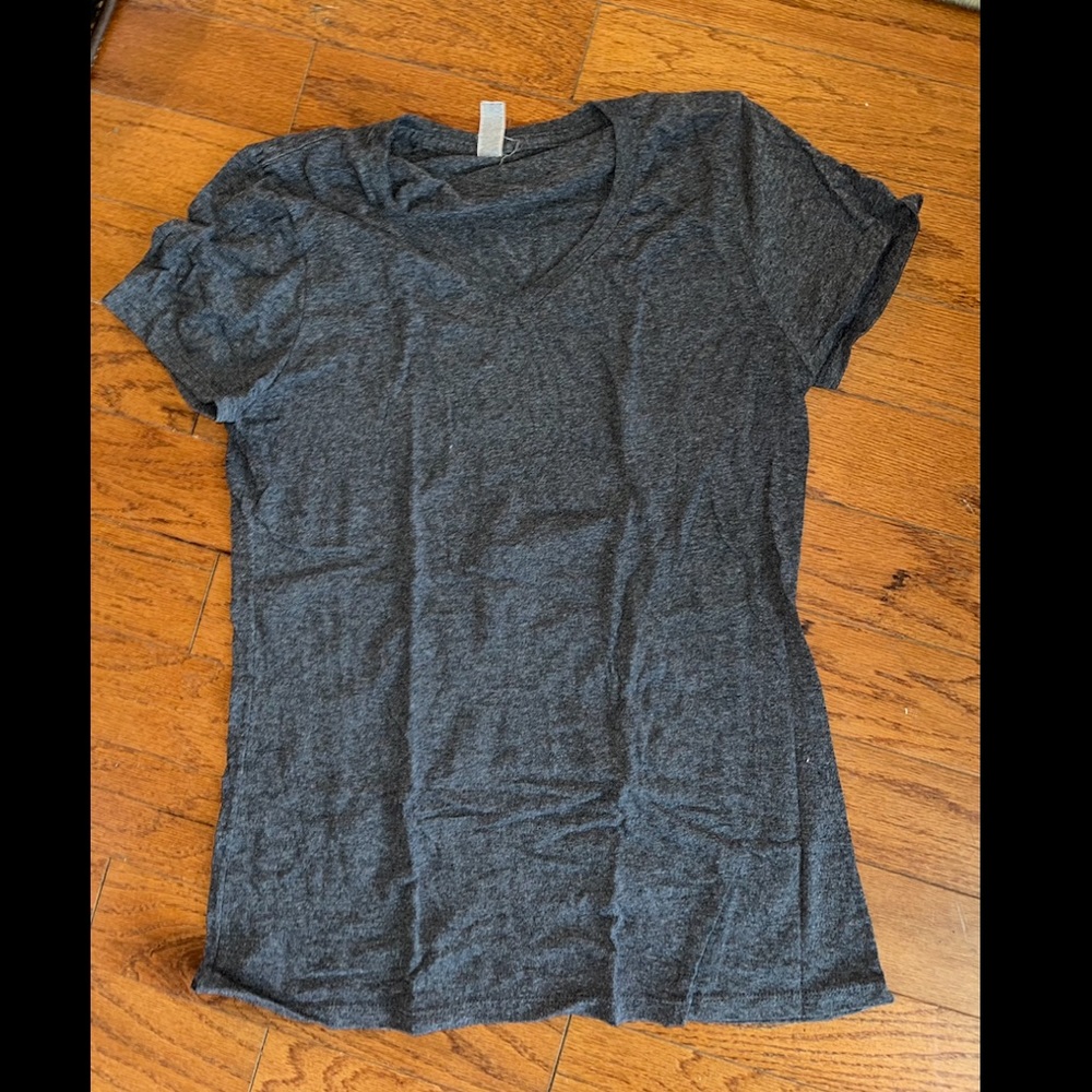 Plain Grey V Neck Shirt